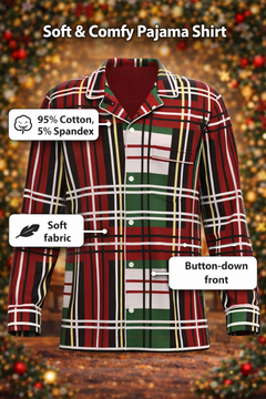 Christmas Bold Plaid Button Down Top (Unisex)