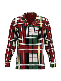 Christmas Bold Plaid Button Down Top (Unisex)