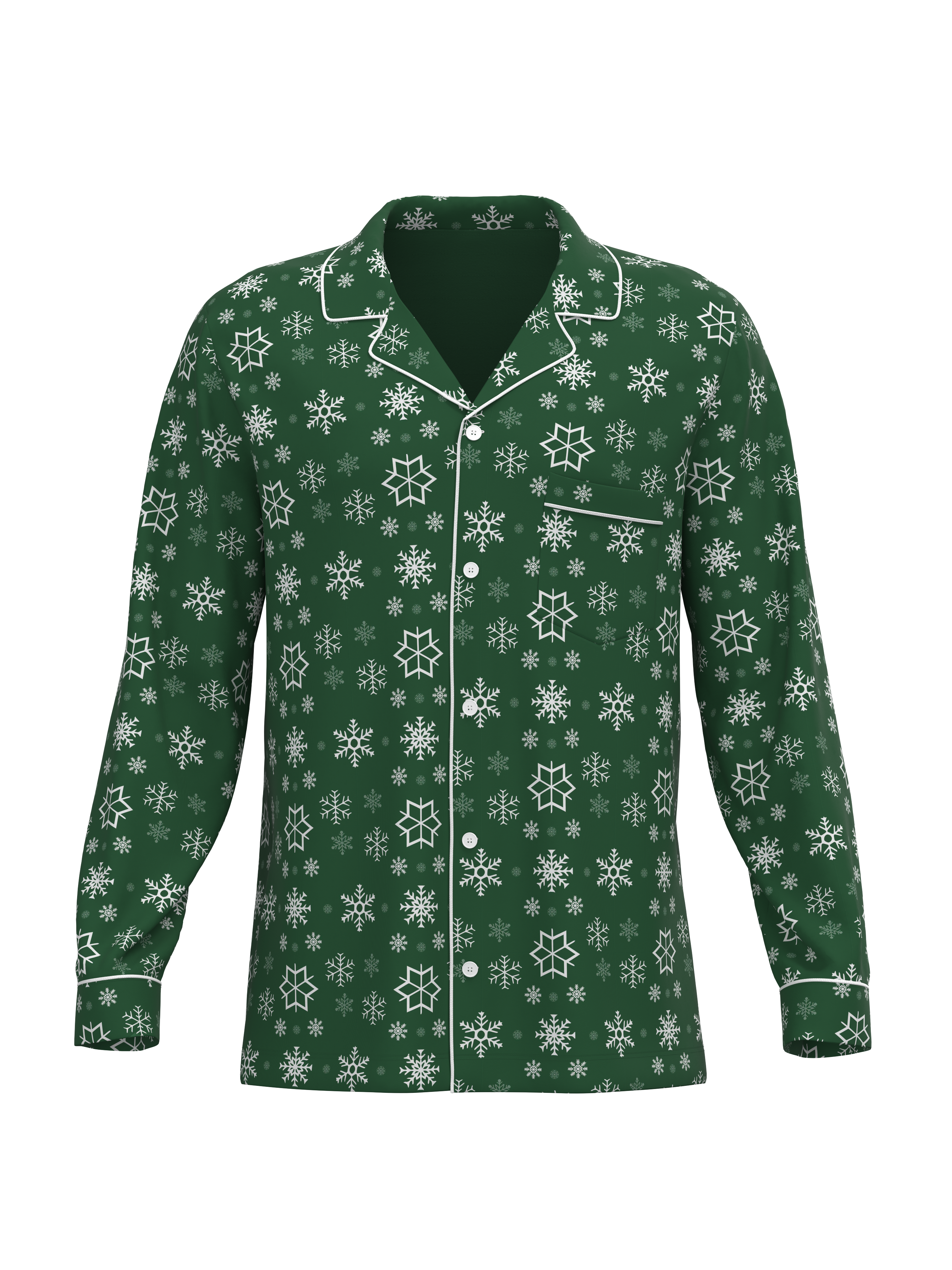 Christmas Snowflake Button Down Top (Unisex)