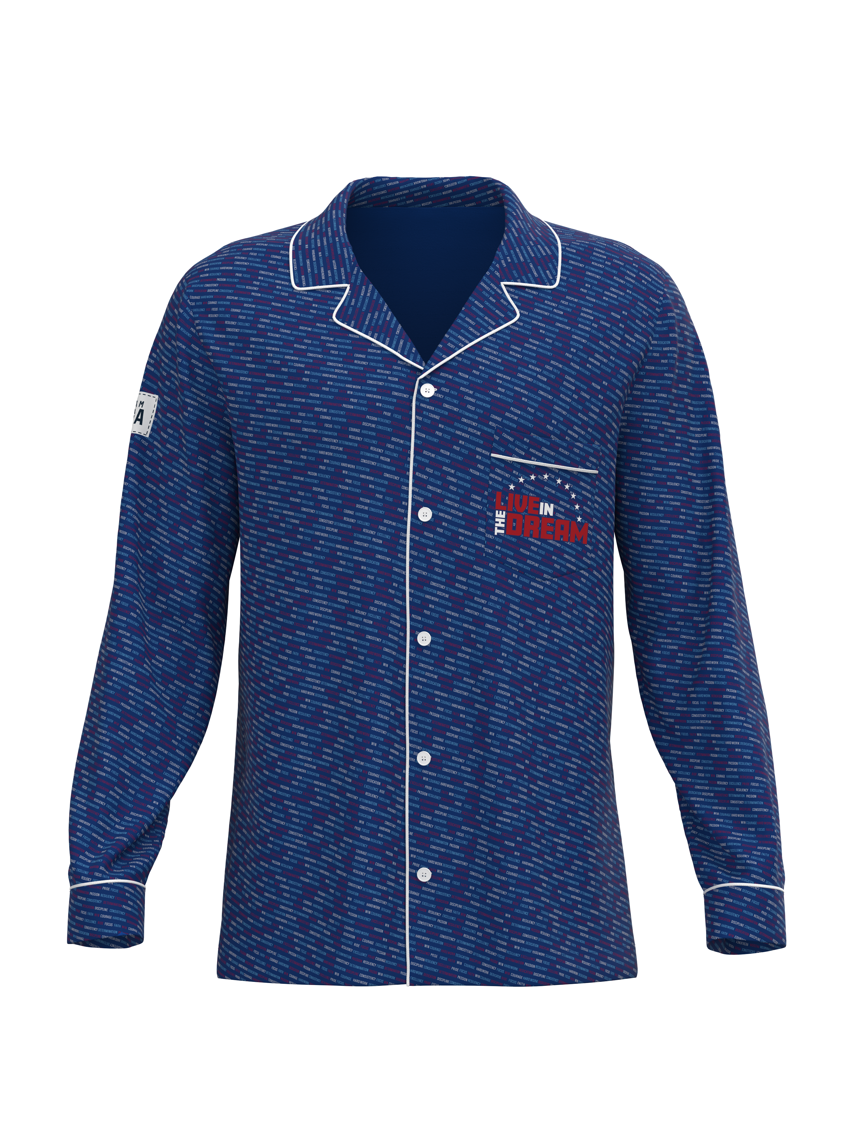 Inspirational Team USA Button Down Long Sleeve Tops (Men's)