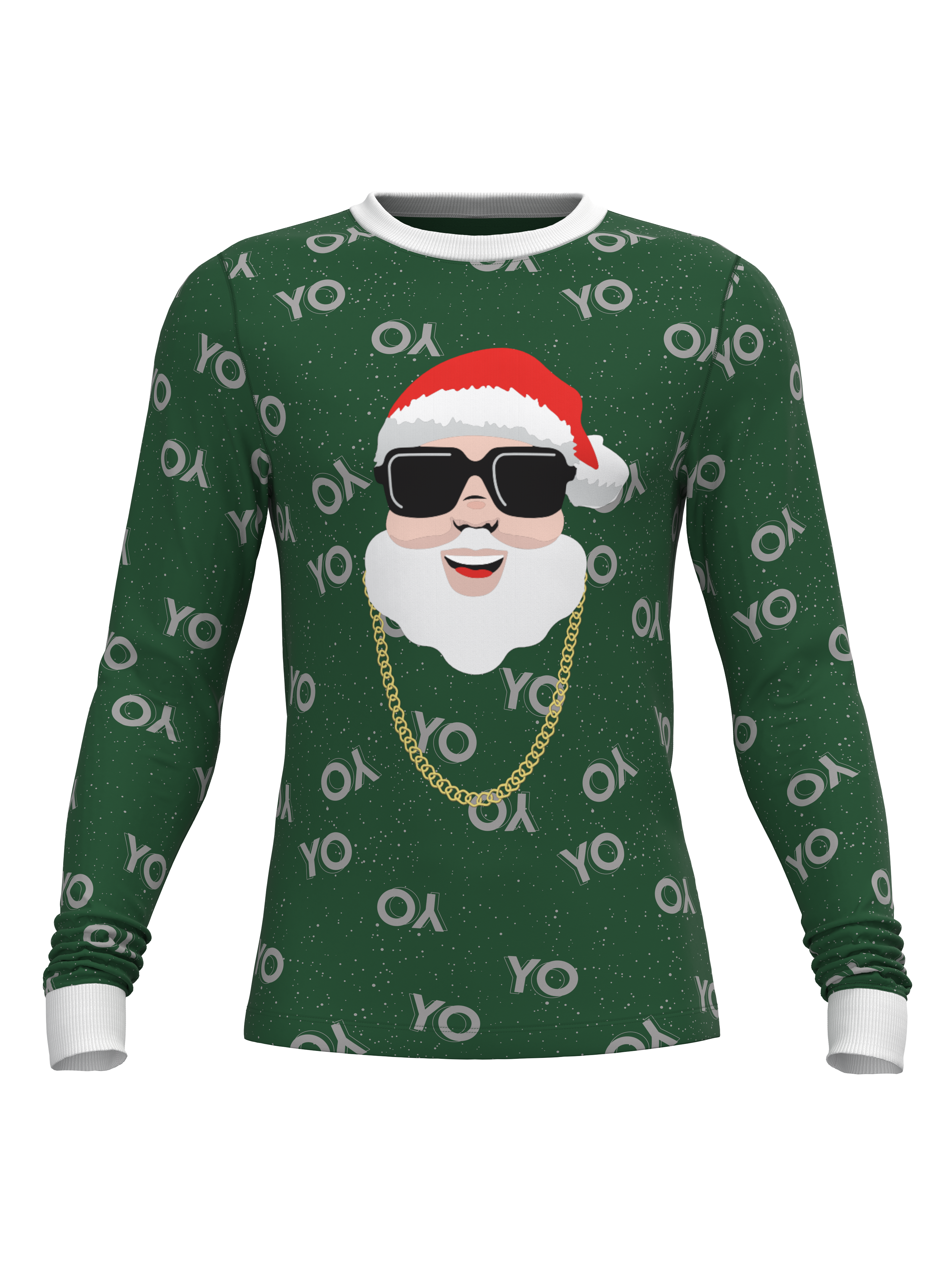 Christmas White Santa Top (Men's)