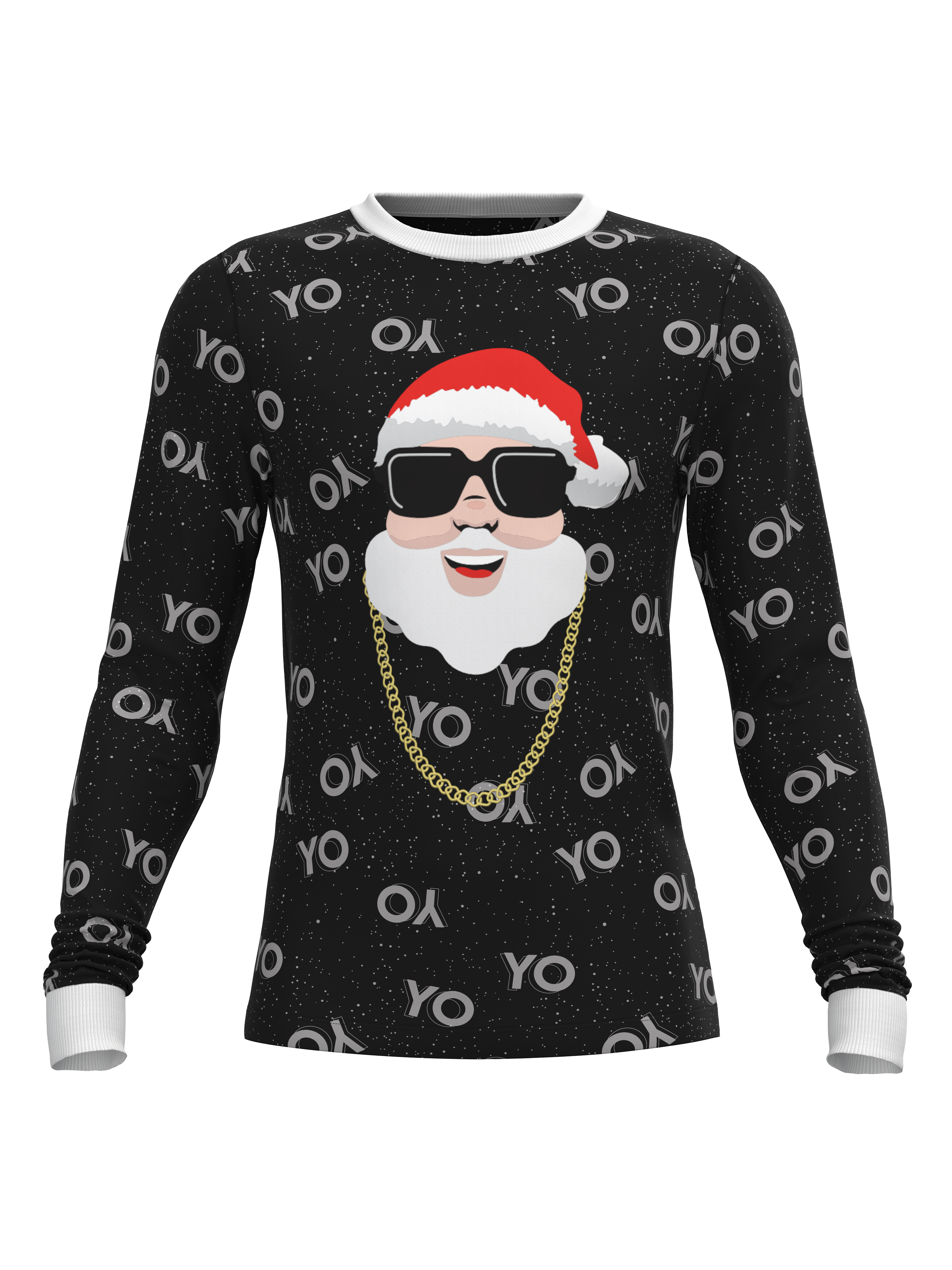 Christmas White Santa Top (Men's)