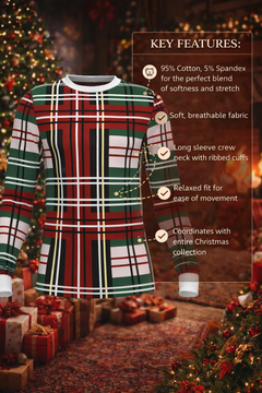 Christmas Bold Plaid Long Sleeve Top (Men's)