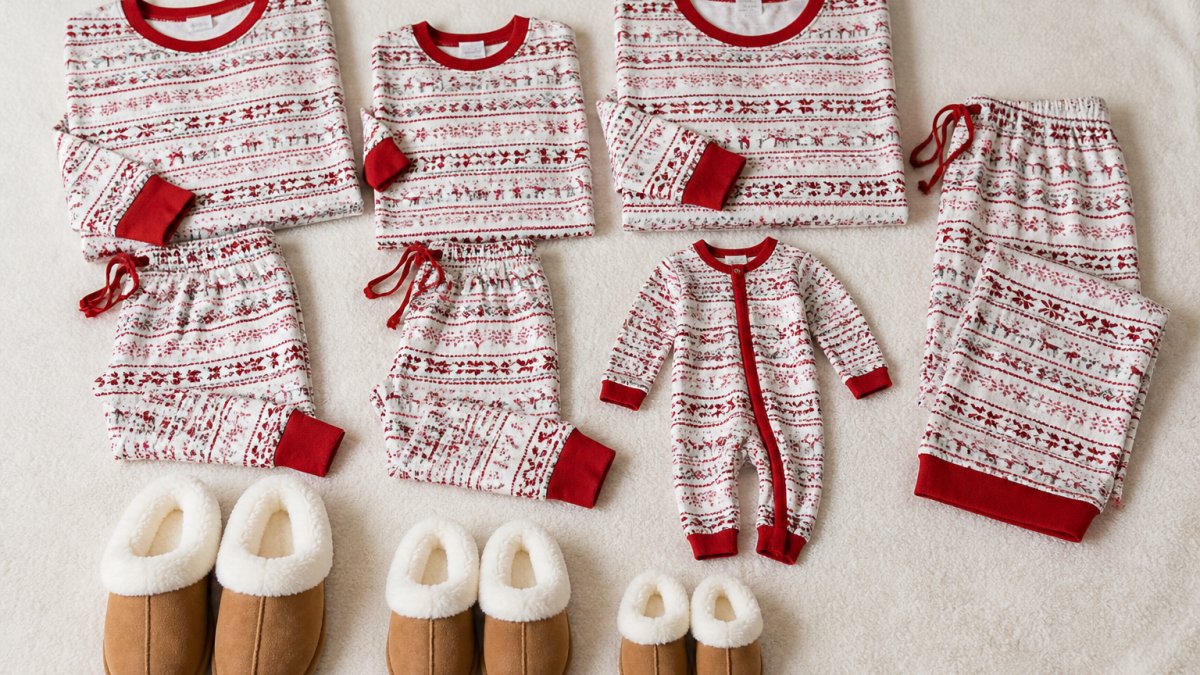 Matching Family Pajamas With Matching Slippers: 7 Cozy Sets