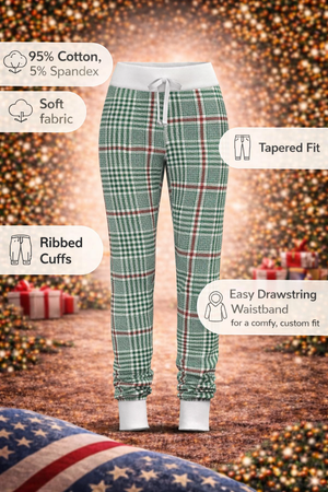 Christmas Soft Plaid Jogger Pants (Women's)