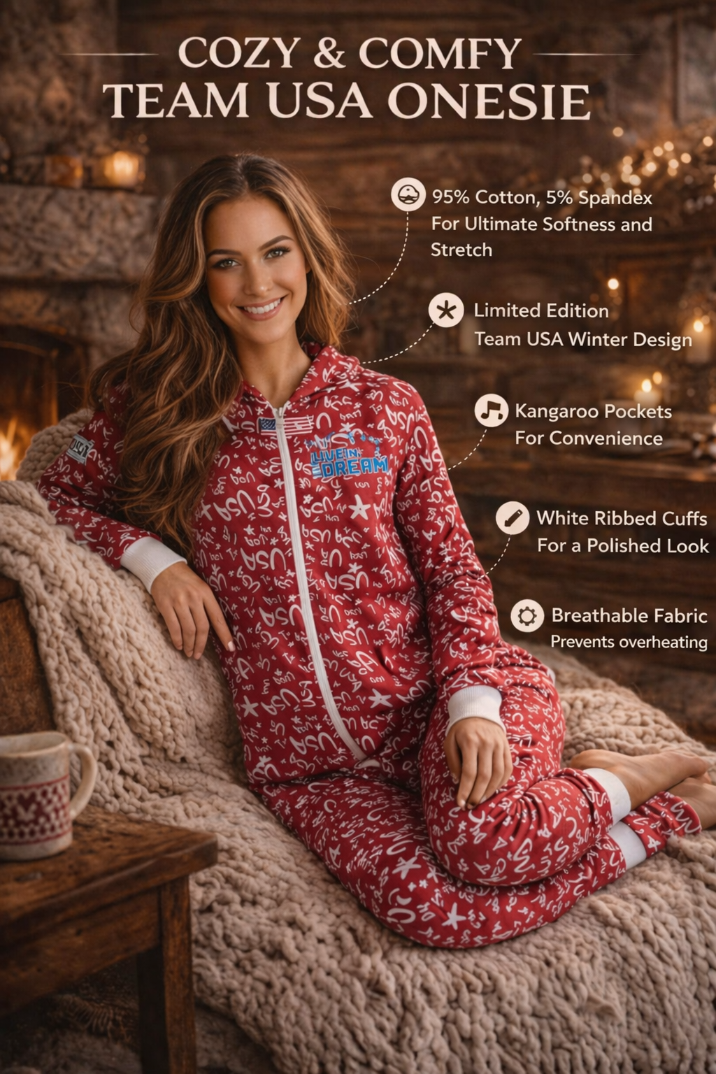 Team USA Limited Edition Winter Onesies (Womens)