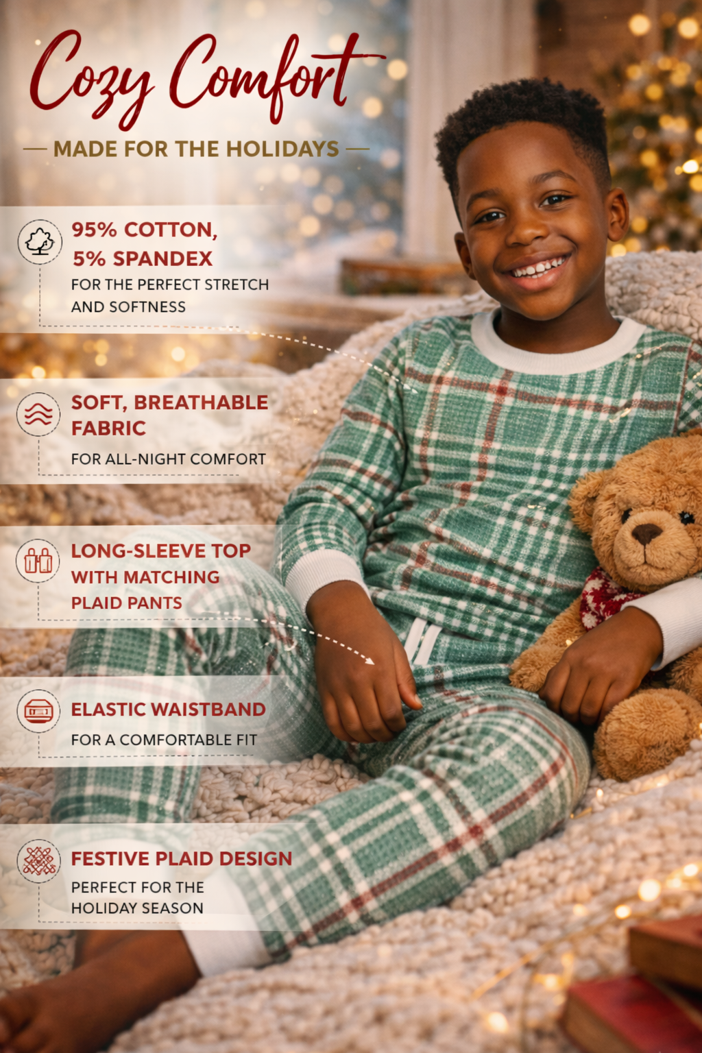 Christmas Soft Plaid Set (Kids)
