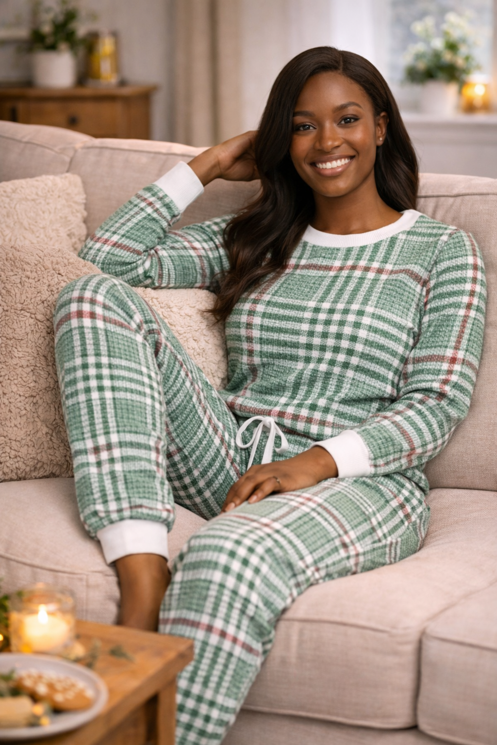 Christmas Soft Plaid Top (Women's)