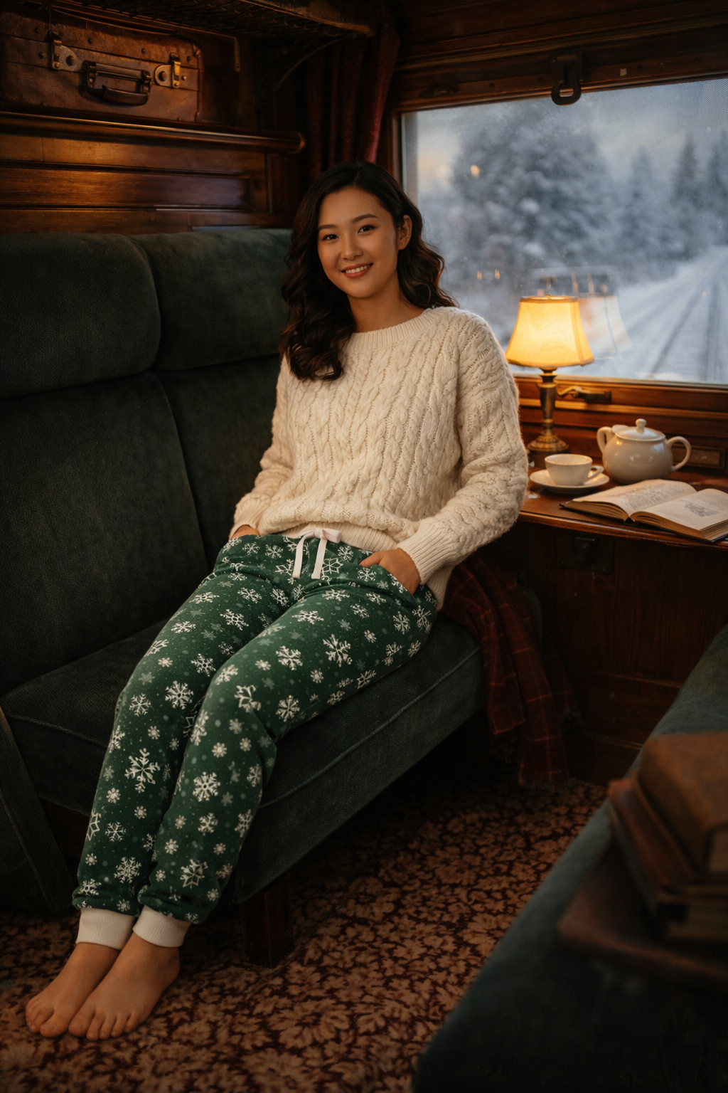 Christmas Snowflake Jogger Pants (Women's)