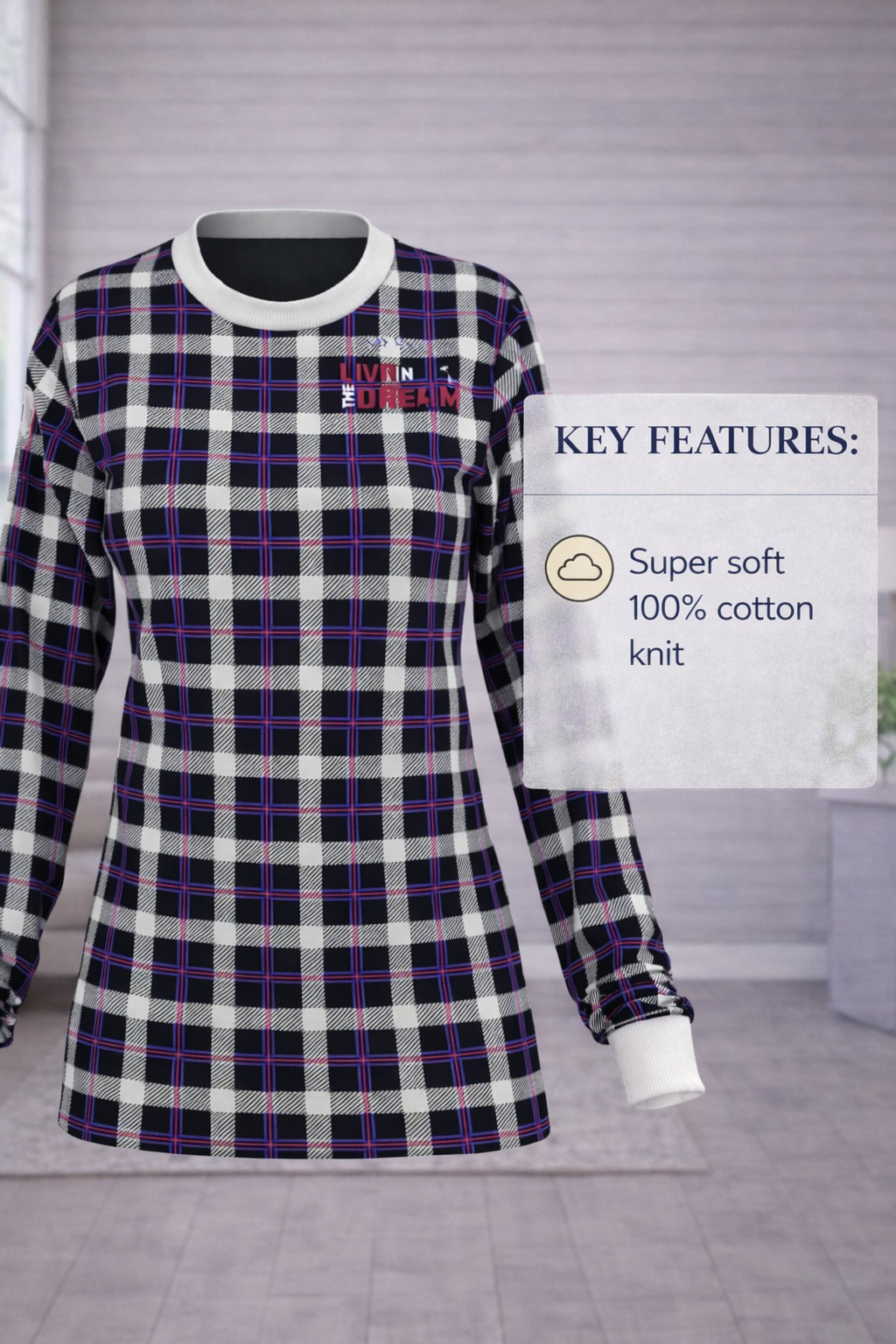 Team USA Plaid Long Sleeve Tops (Women's)
