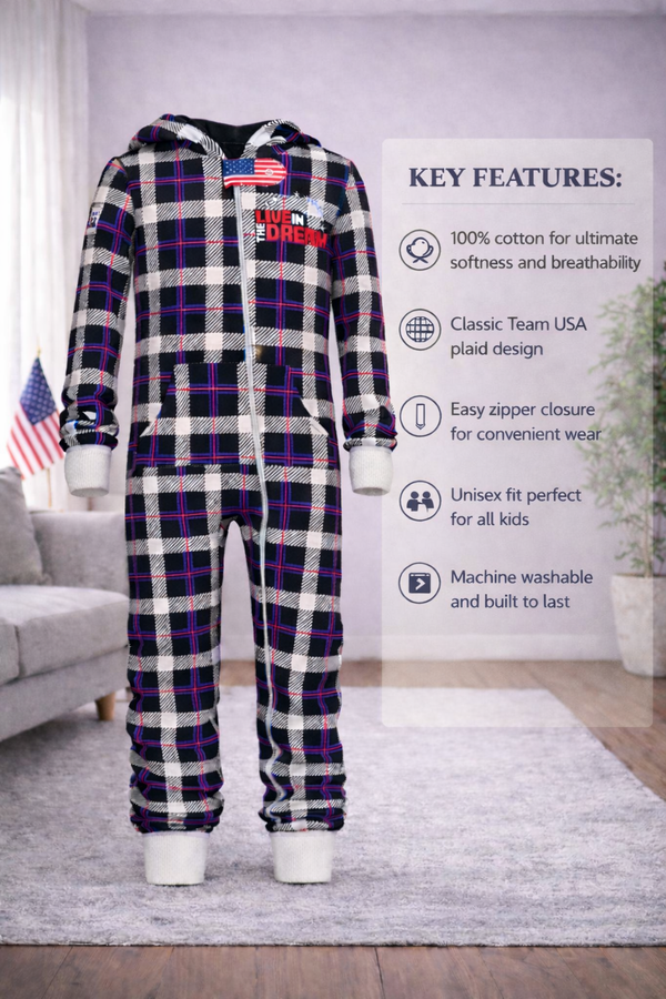 Team USA Plaid Onesies (Kids)