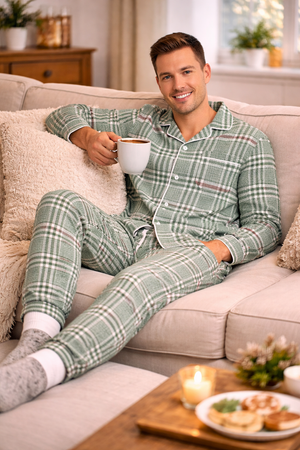 Christmas Soft Plaid Button Down Top (Unisex)
