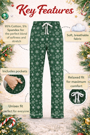 Christmas Snowflake Relaxed Fit Pants (Unisex)