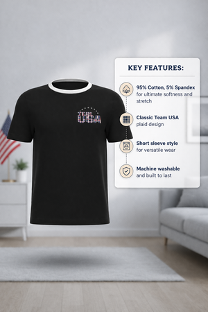 Team USA Plaid Short Sleeve Tops (Men's)