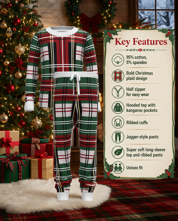 Christmas Bold Plaid Set (Kids)