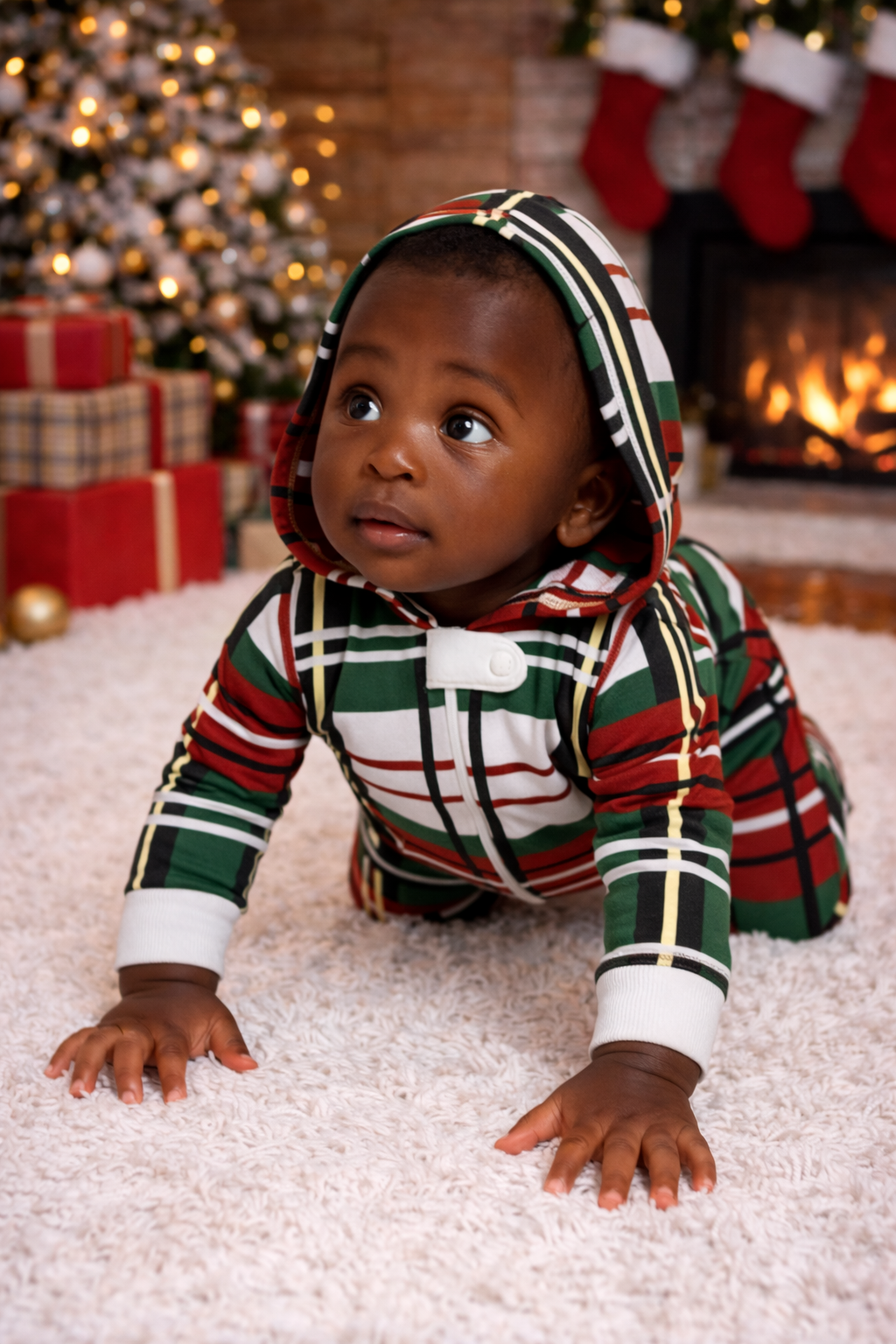 Christmas Bold Plaid Onesie (Baby)
