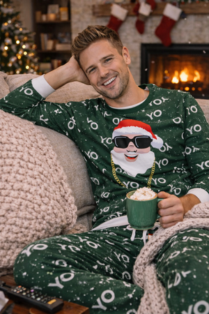 Christmas White Santa Top (Men's)