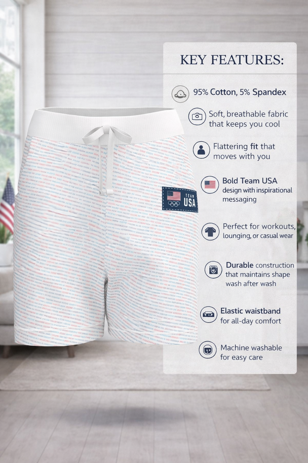 Inspirational Team USA Shorts (Women's)