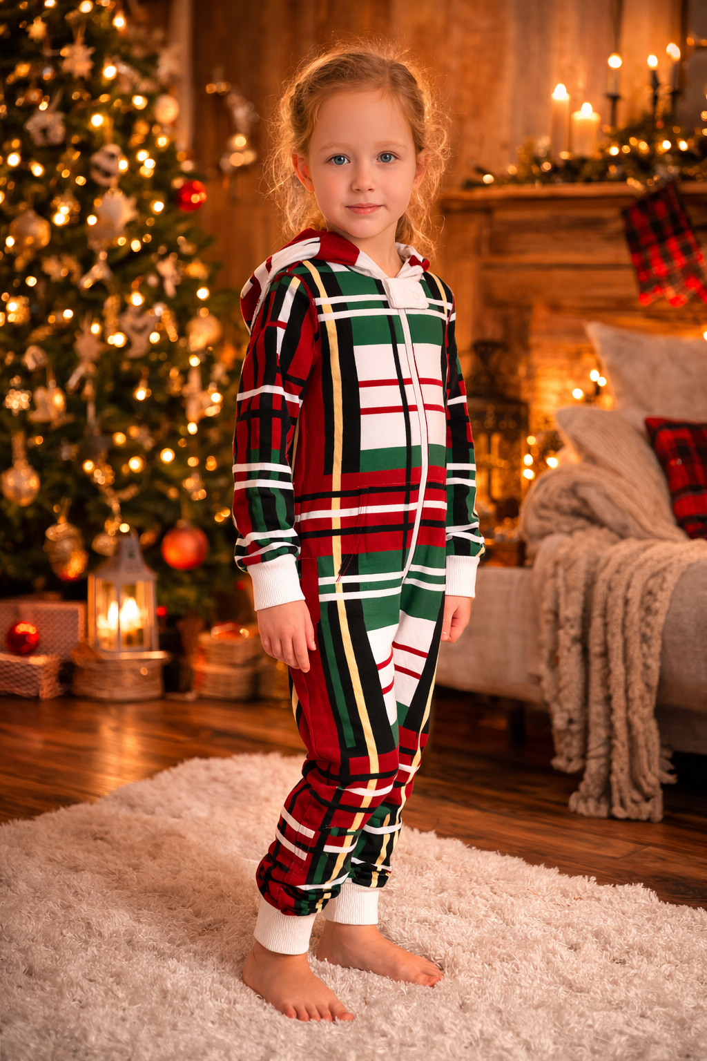 Christmas Bold Plaid Onesie (Kids)