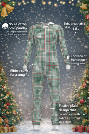 Christmas Soft Plaid Onesie (Men)