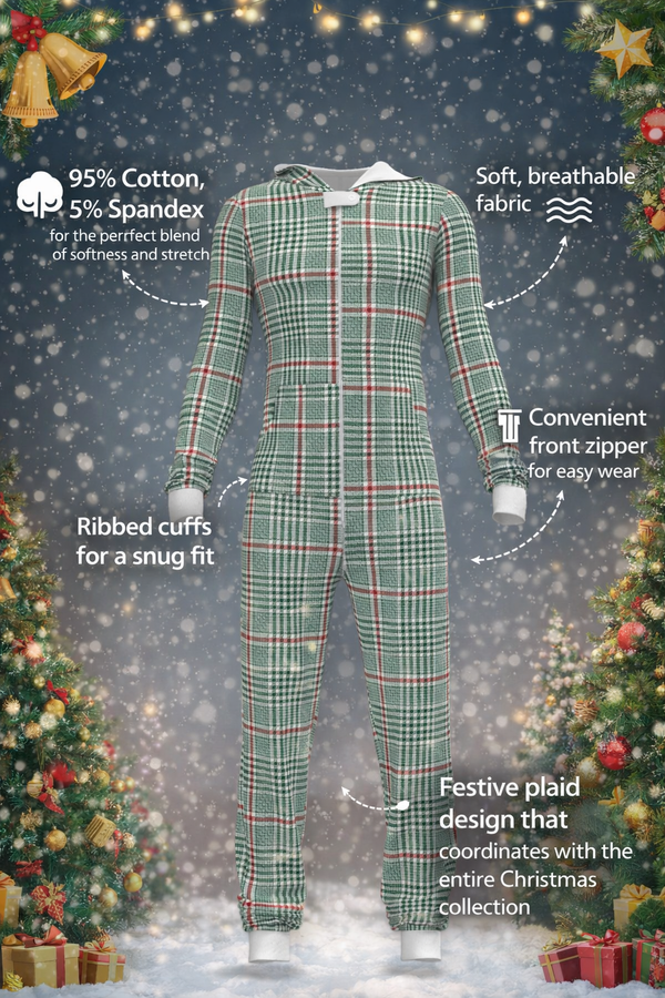 Christmas Soft Plaid Onesie (Men)