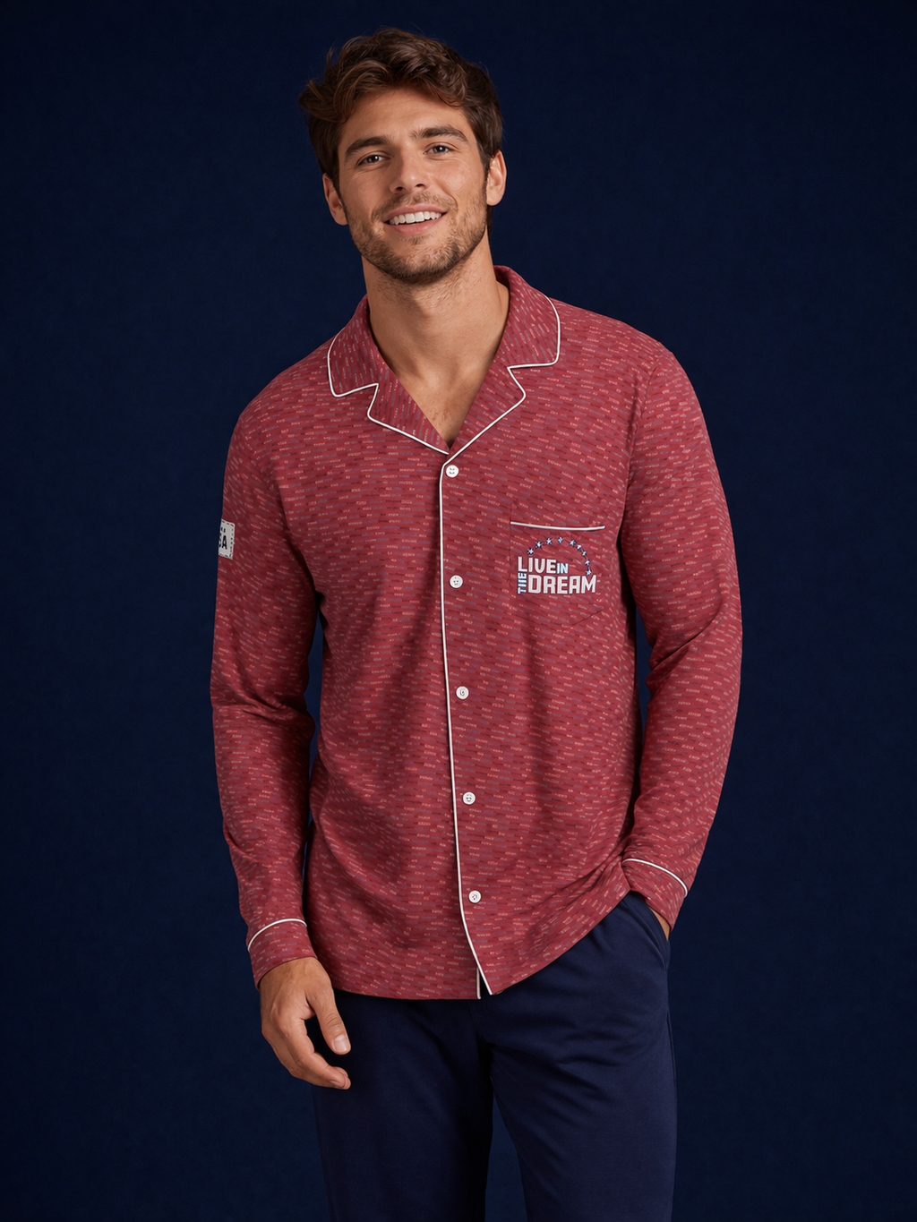 Inspirational Team USA Button Down Long Sleeve Tops (Men's)