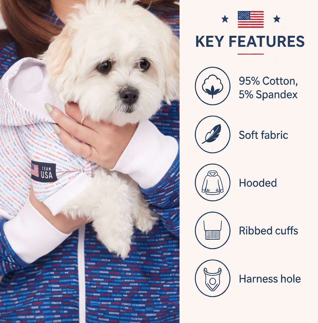 Inspirational Team USA Doggie Hoodie