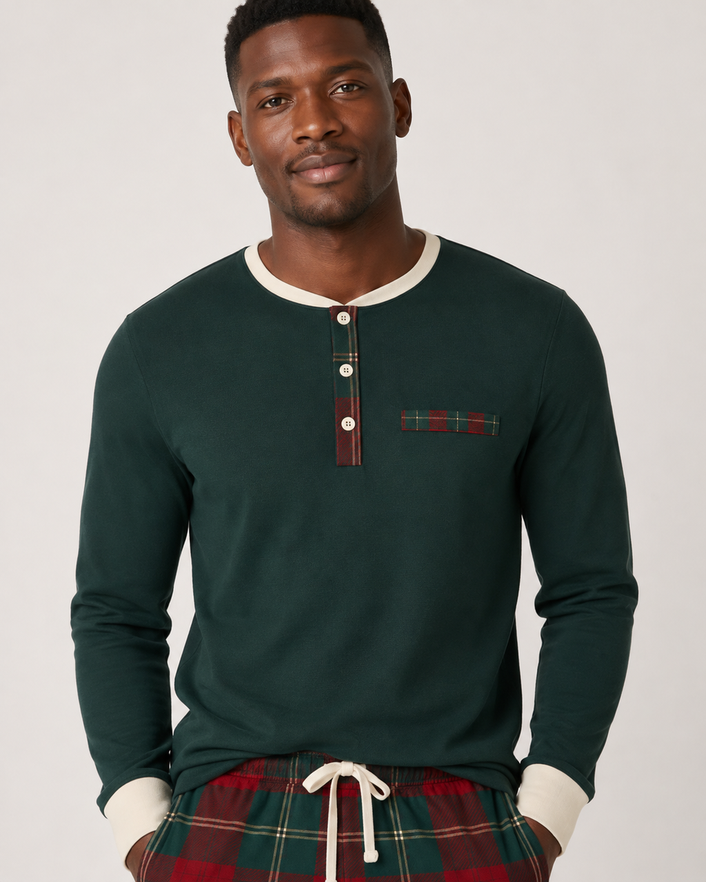 Legacy Plaid Henley Top (Men's)