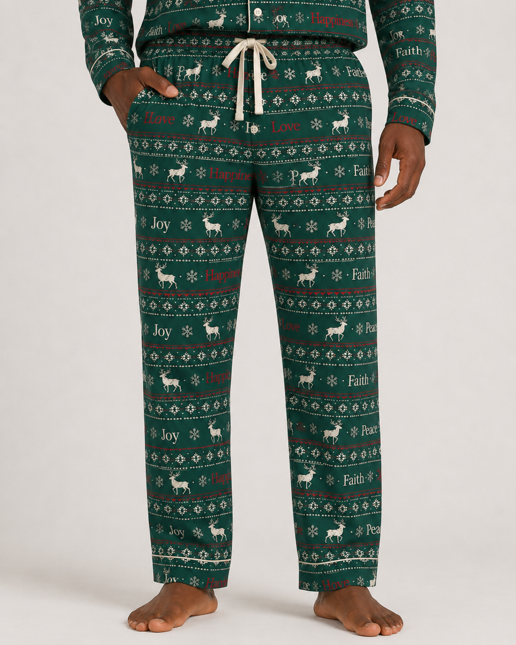 Christmas Wish Button Relaxed Fit Pants (Unisex)