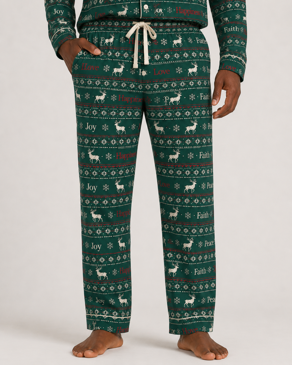 Christmas Wish Button Relaxed Fit Pants (Unisex)