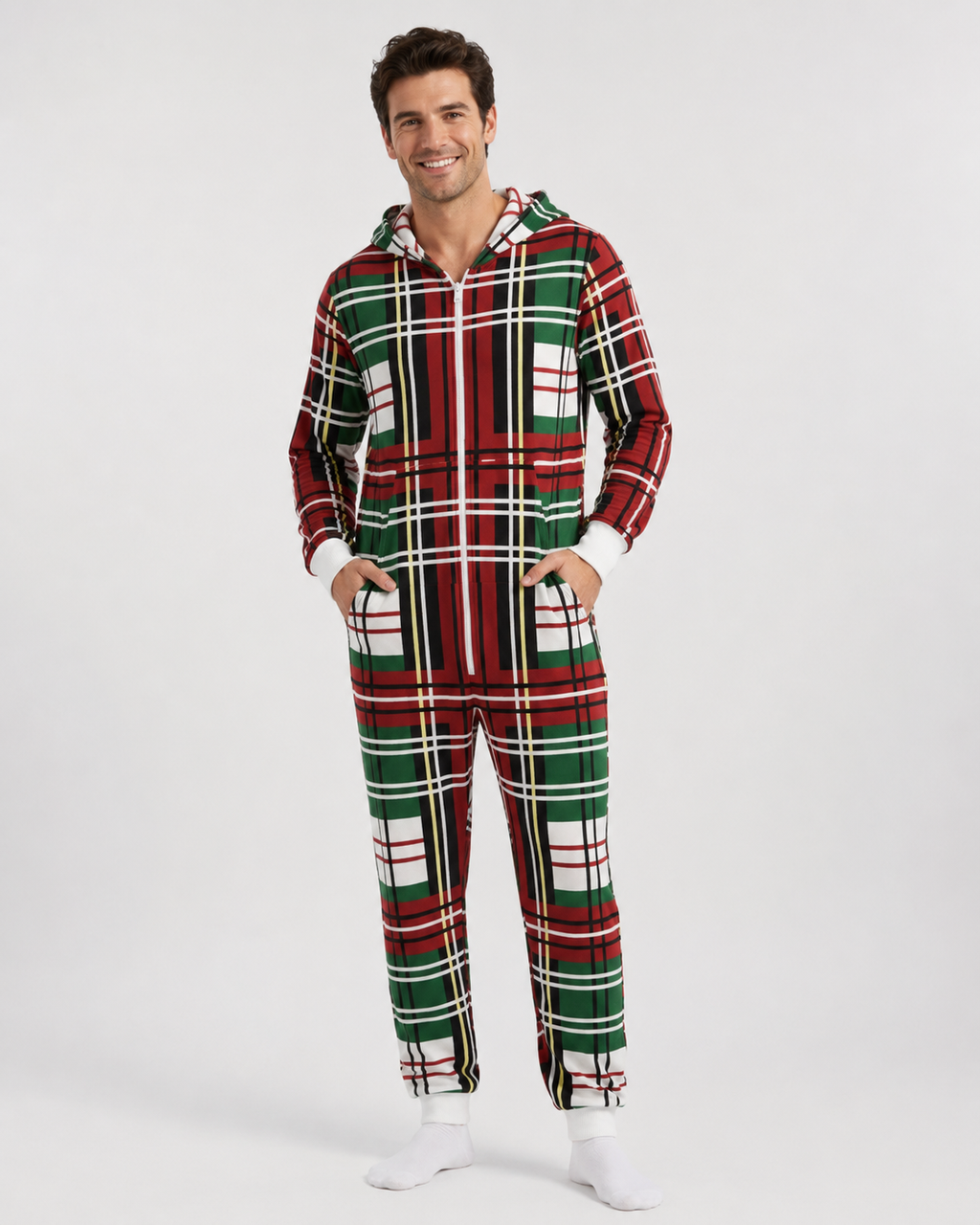 Christmas Bold Plaid Onesie (Men)