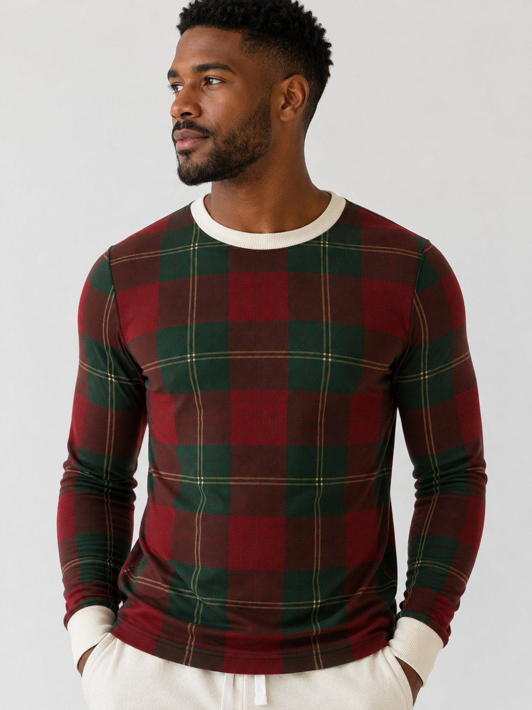 Christmas Legacy Plaid Long Sleeve Top (Men's)