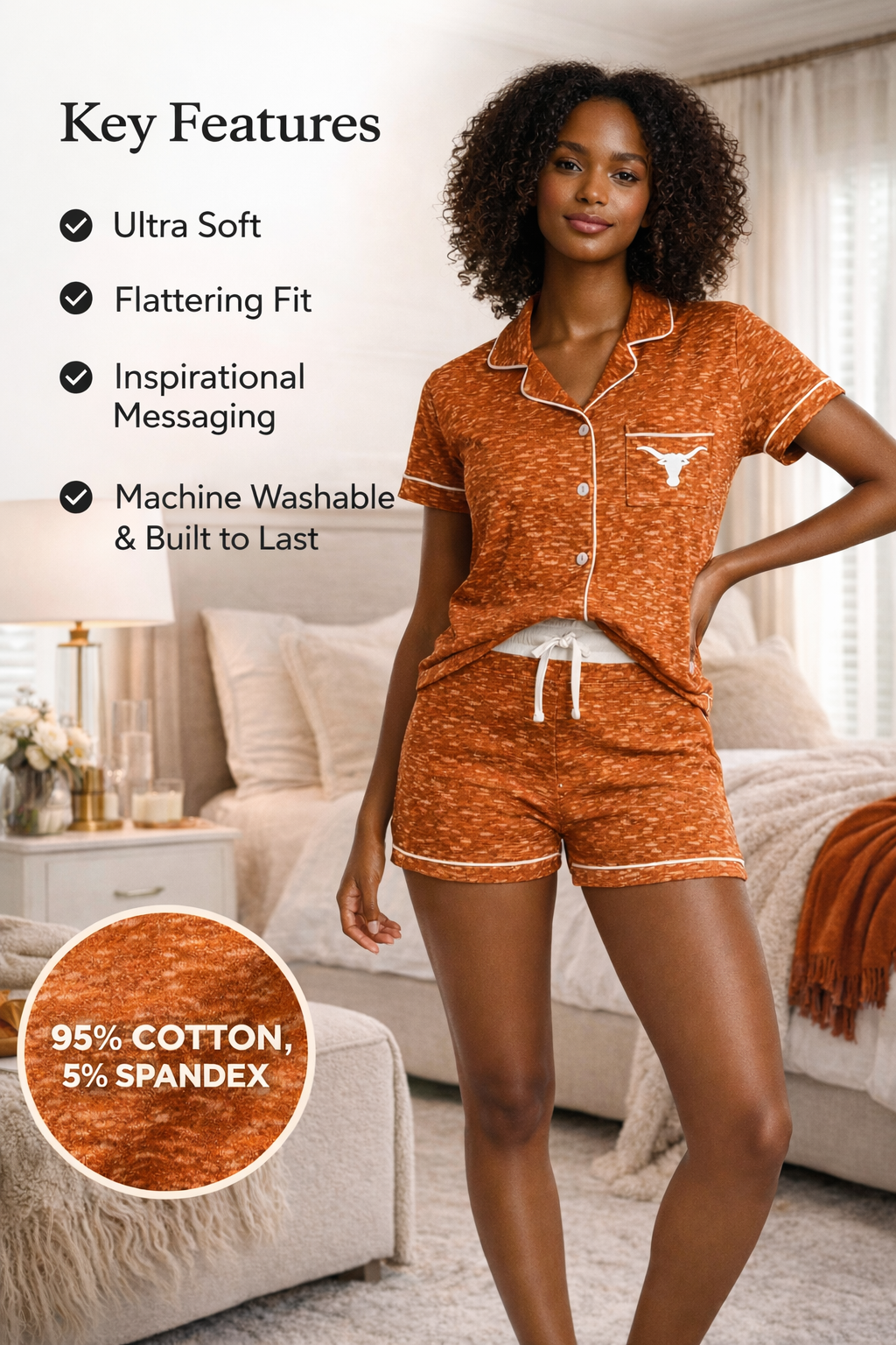 University of Texas Short Sleeve Button Down Top (Women's)