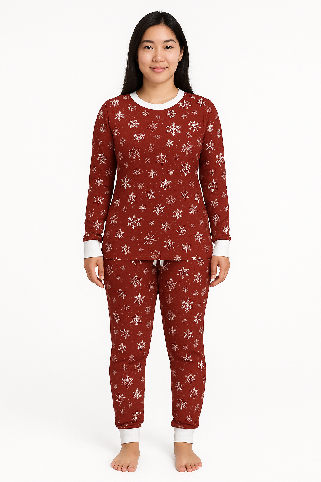 Christmas Snowflake Long Sleeve Top and Jogger Pant SET (Women)