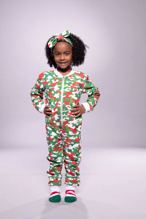 The Christmas Camo Onesie Kids