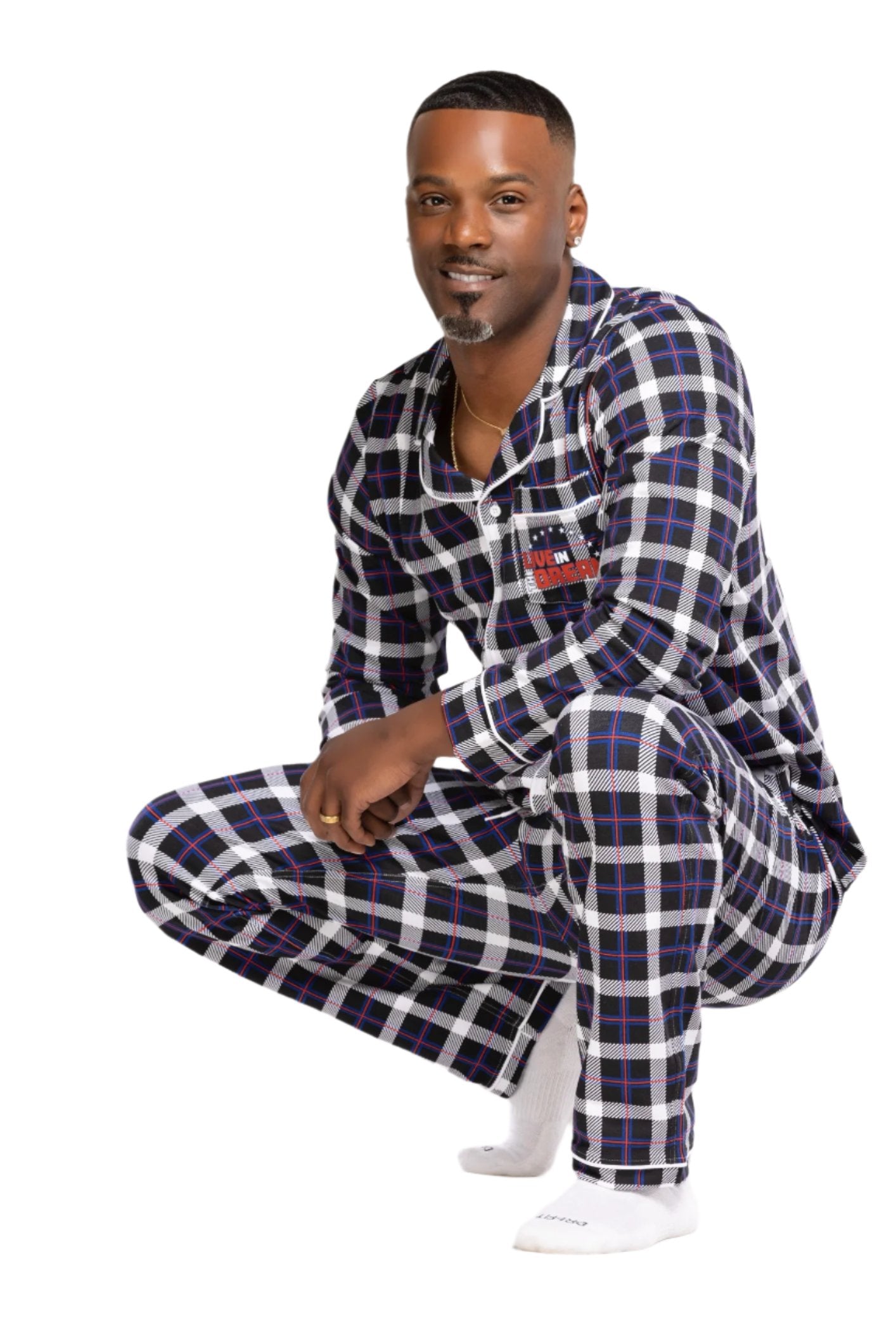 Team USA Plaid Button Down Long Sleeve SET (Men's)