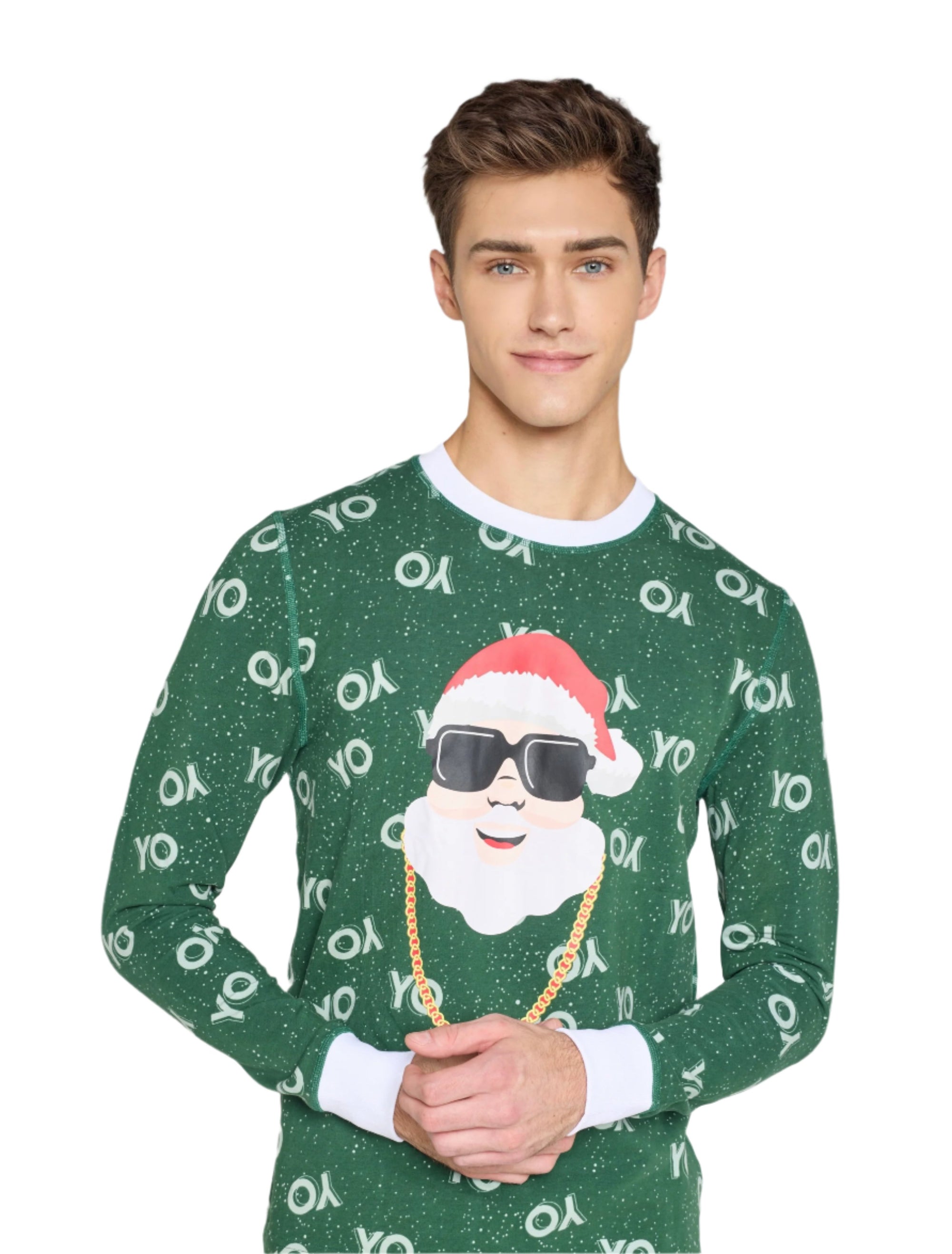 Christmas White Santa Top (Men's)