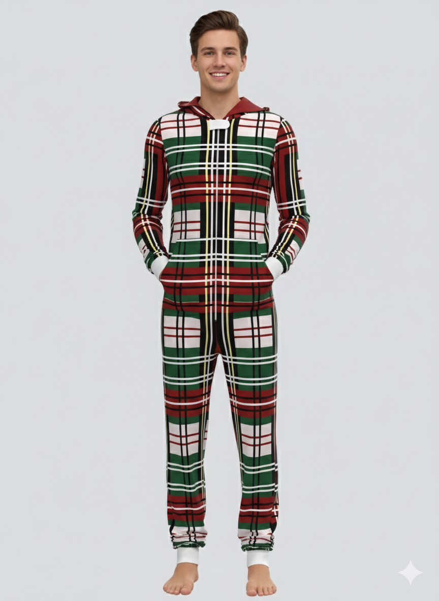Christmas Plaid Onesie (Men)