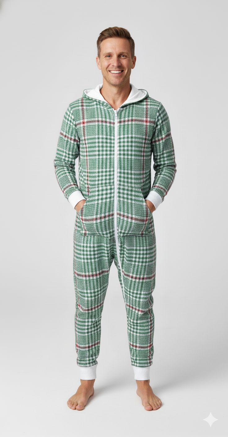 Christmas Soft Plaid Onesie (Men)