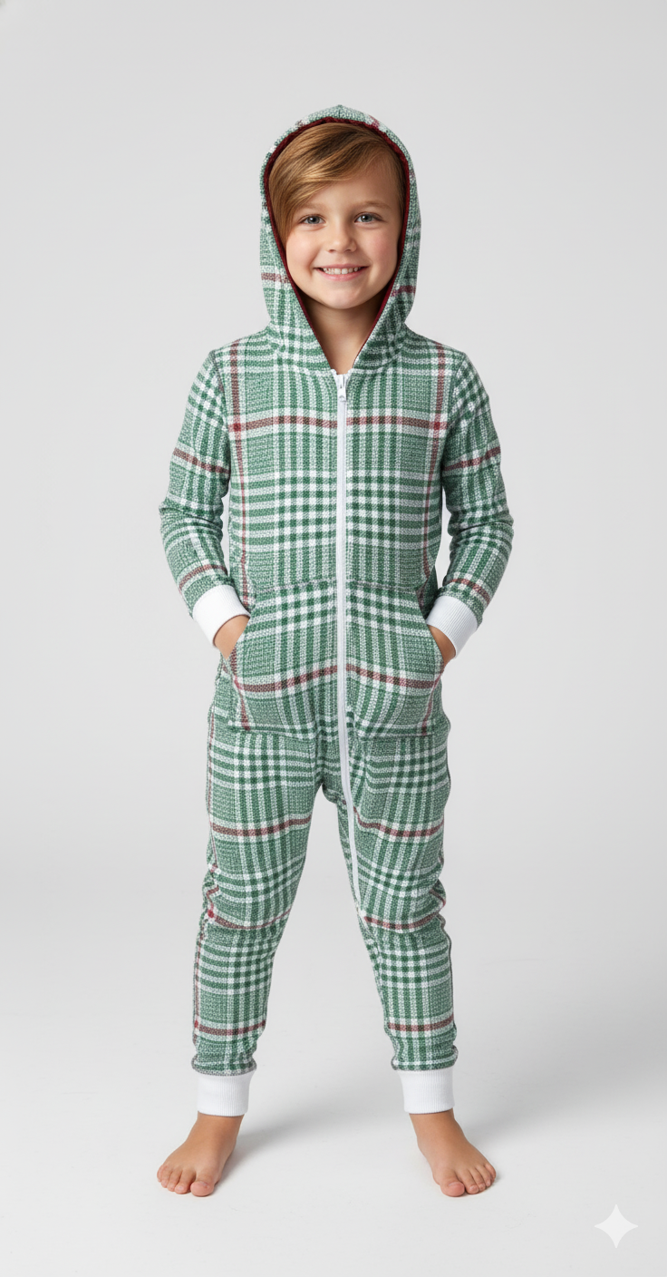 Christmas Soft Plaid Onesie (Kids)