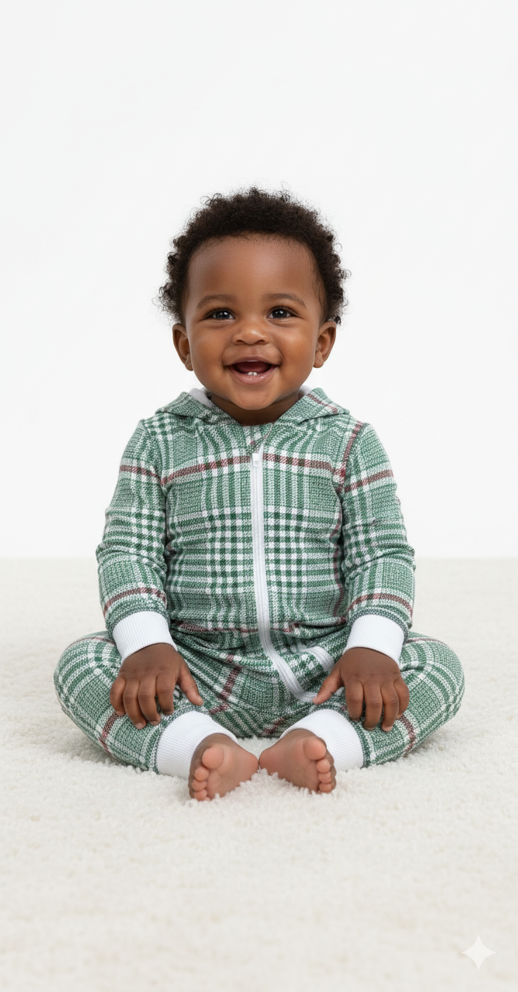 Christmas Soft Plaid Onesie (Baby)