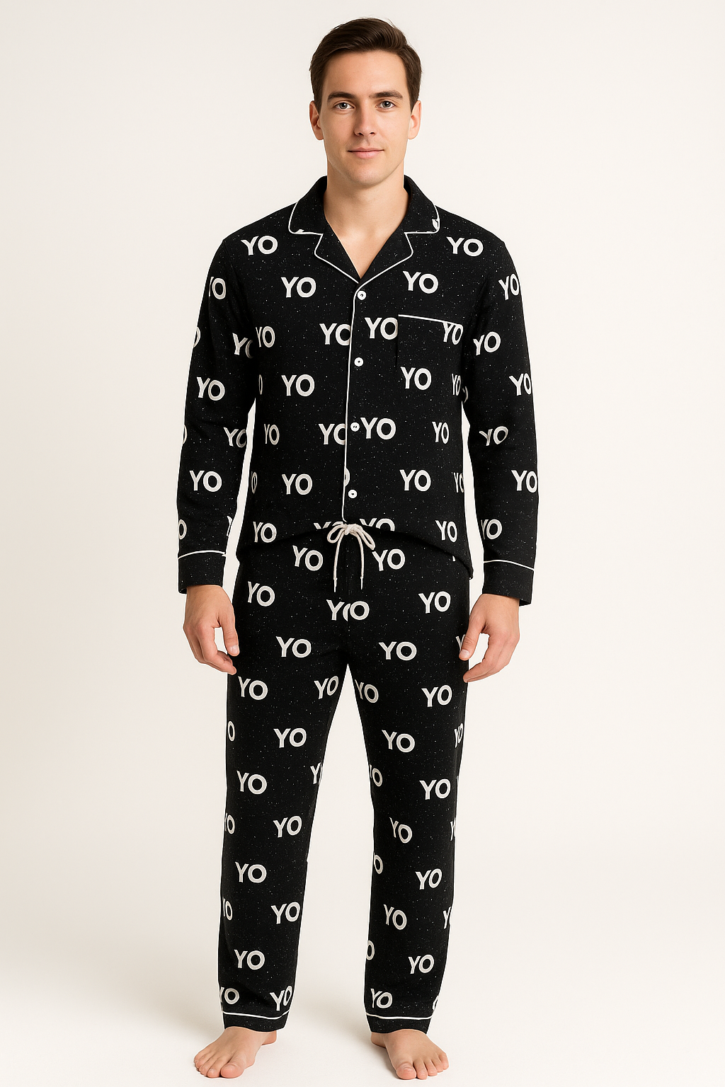 Christmas Yo Yo Yo Button Down Long Sleeve SET (Unisex)