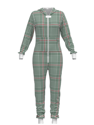 Christmas Soft Plaid Onesie (Women)