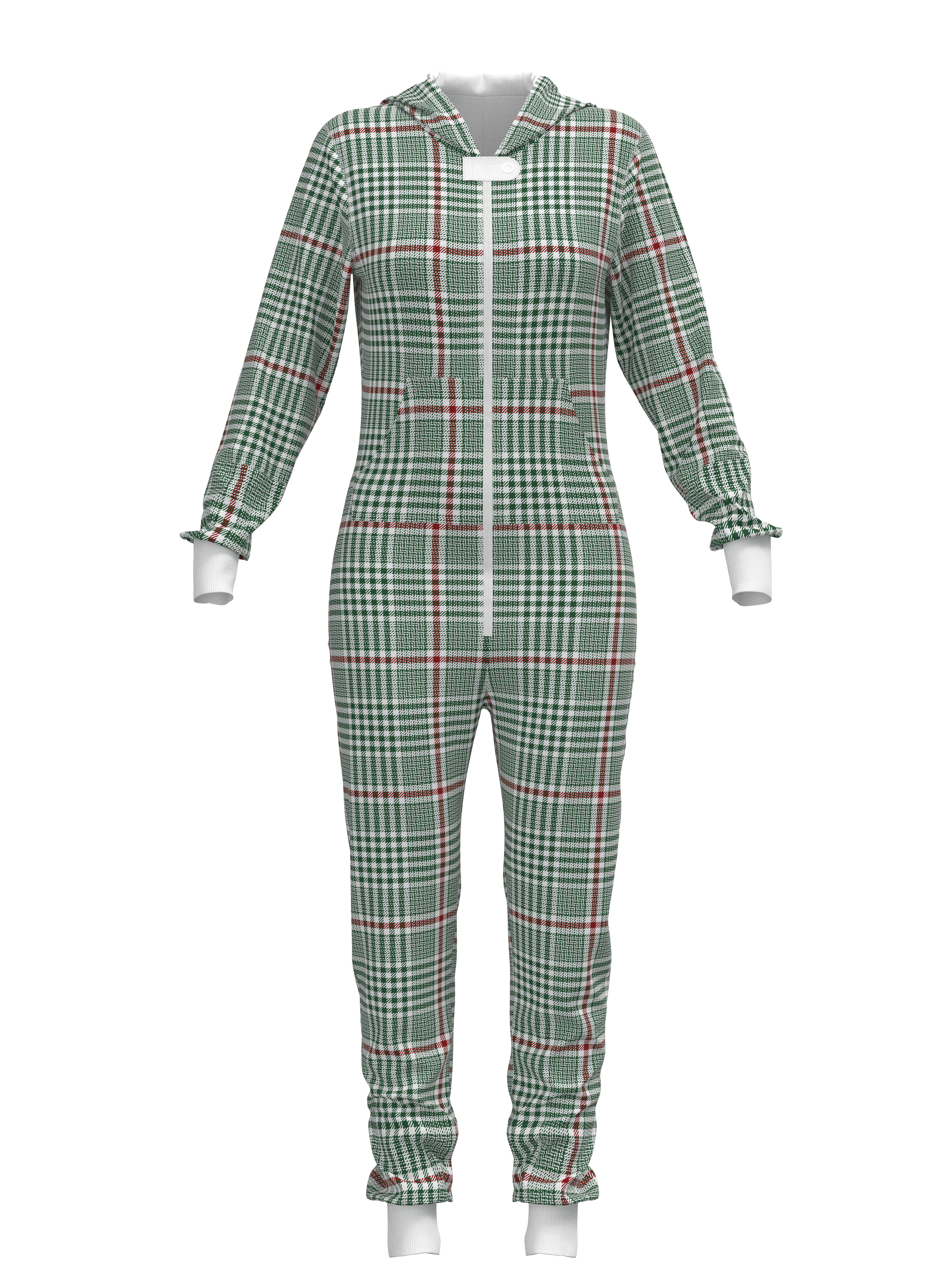 Christmas Soft Plaid Onesie (Women)