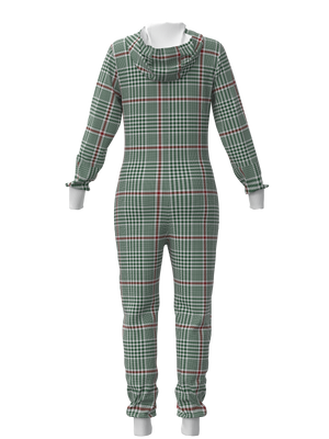 Christmas Soft Plaid Onesie (Women)