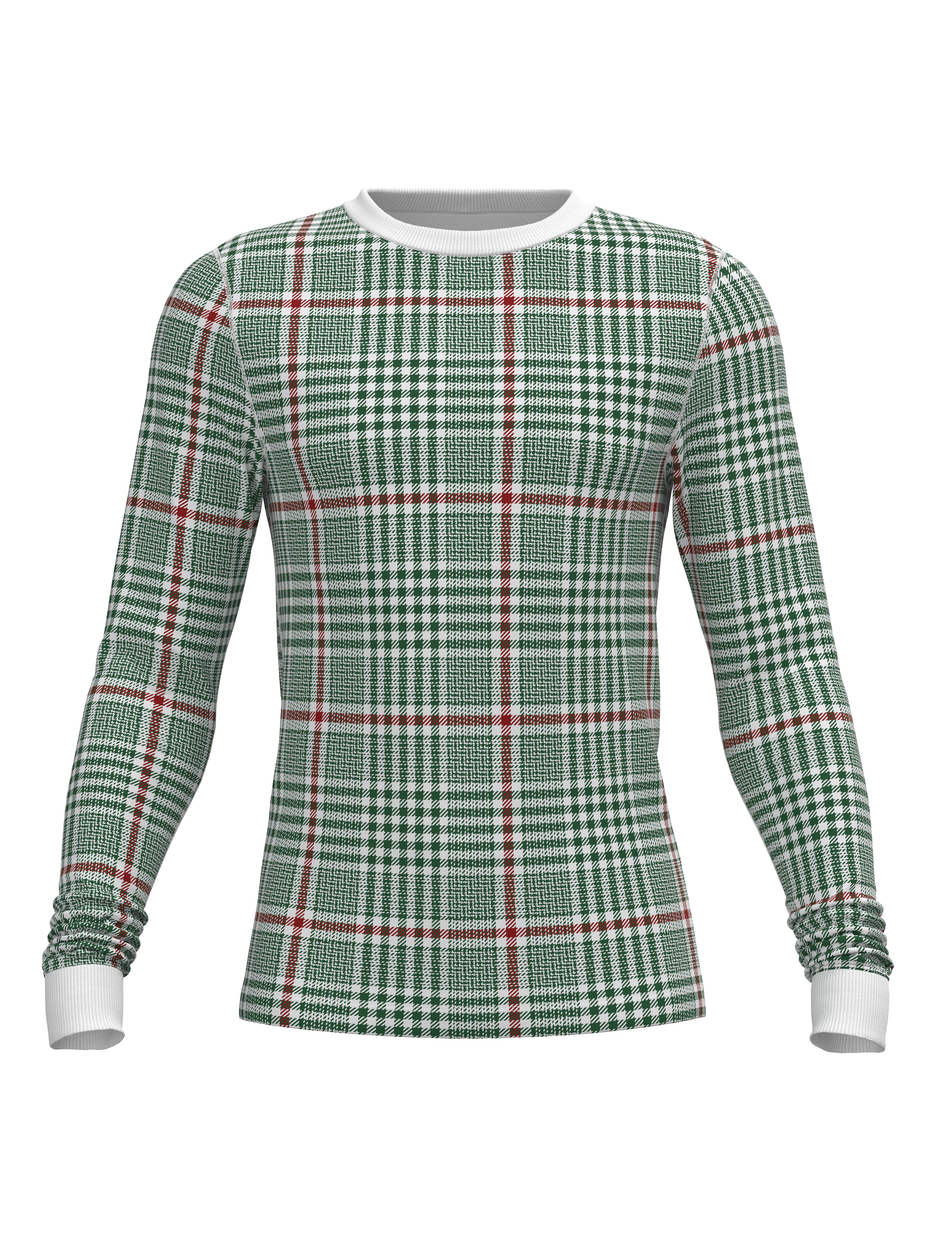 Christmas Soft Plaid Long Sleeve Top (Men's)