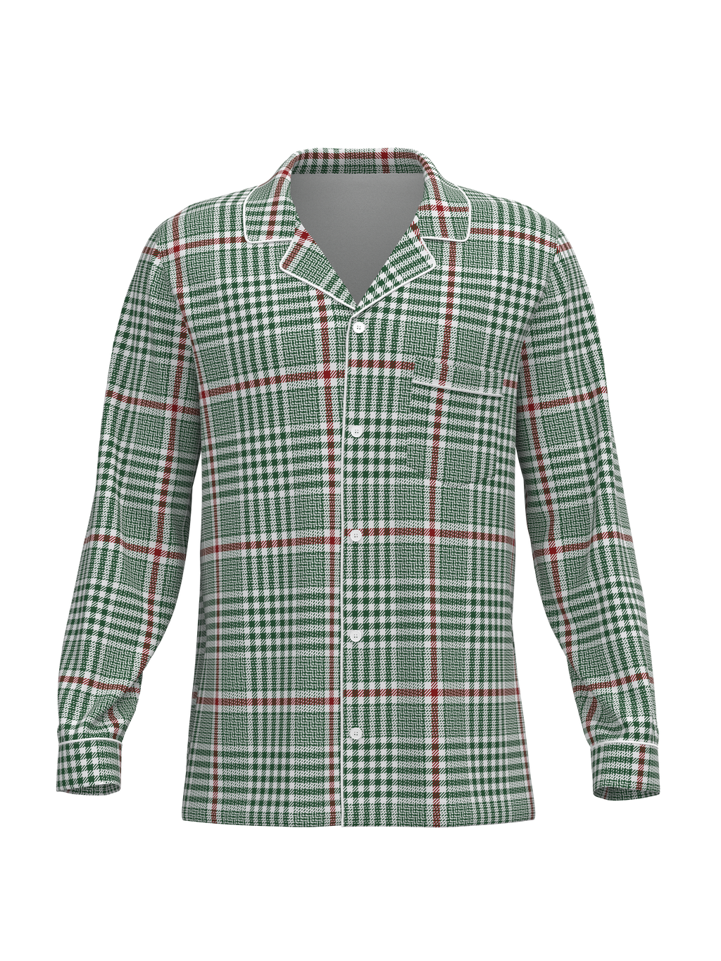 Christmas Soft Plaid  Button Down Top (Unisex)