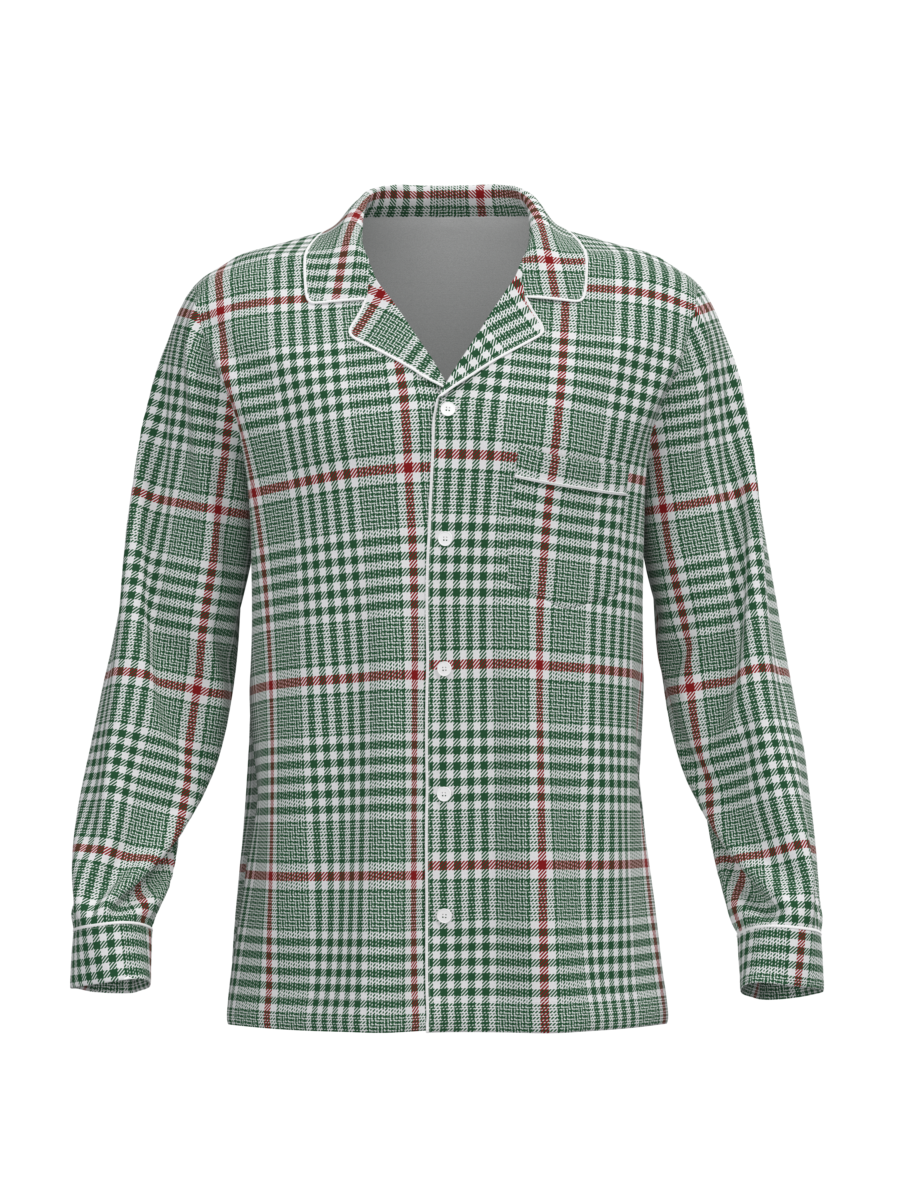 Christmas Soft Plaid  Button Down Top (Unisex)