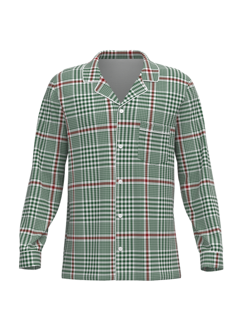 Christmas Soft Plaid Button Down Top (Unisex)
