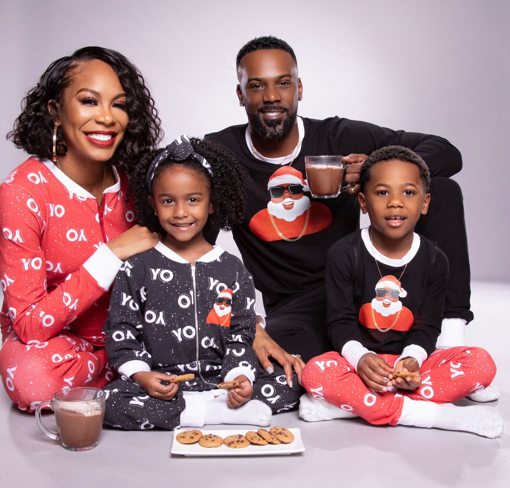The Black Santa Family Set